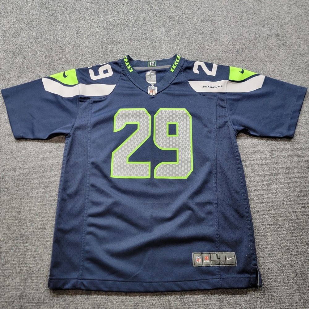 Nike Earl Thomas III Seattle Seahawks Jersey Youth Large 14/16 Navy Blue NFL 29